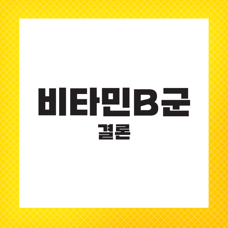 비타민 B 효능 하루 권장량 영양제 복용법