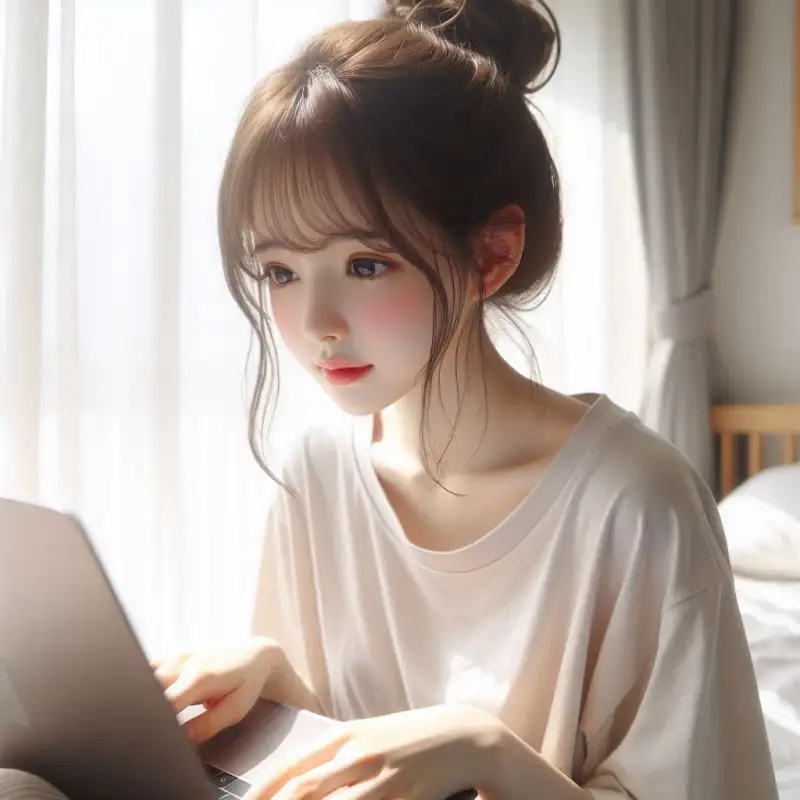 챗gpt-지브리-하는법을-알아보는-여성의-모습