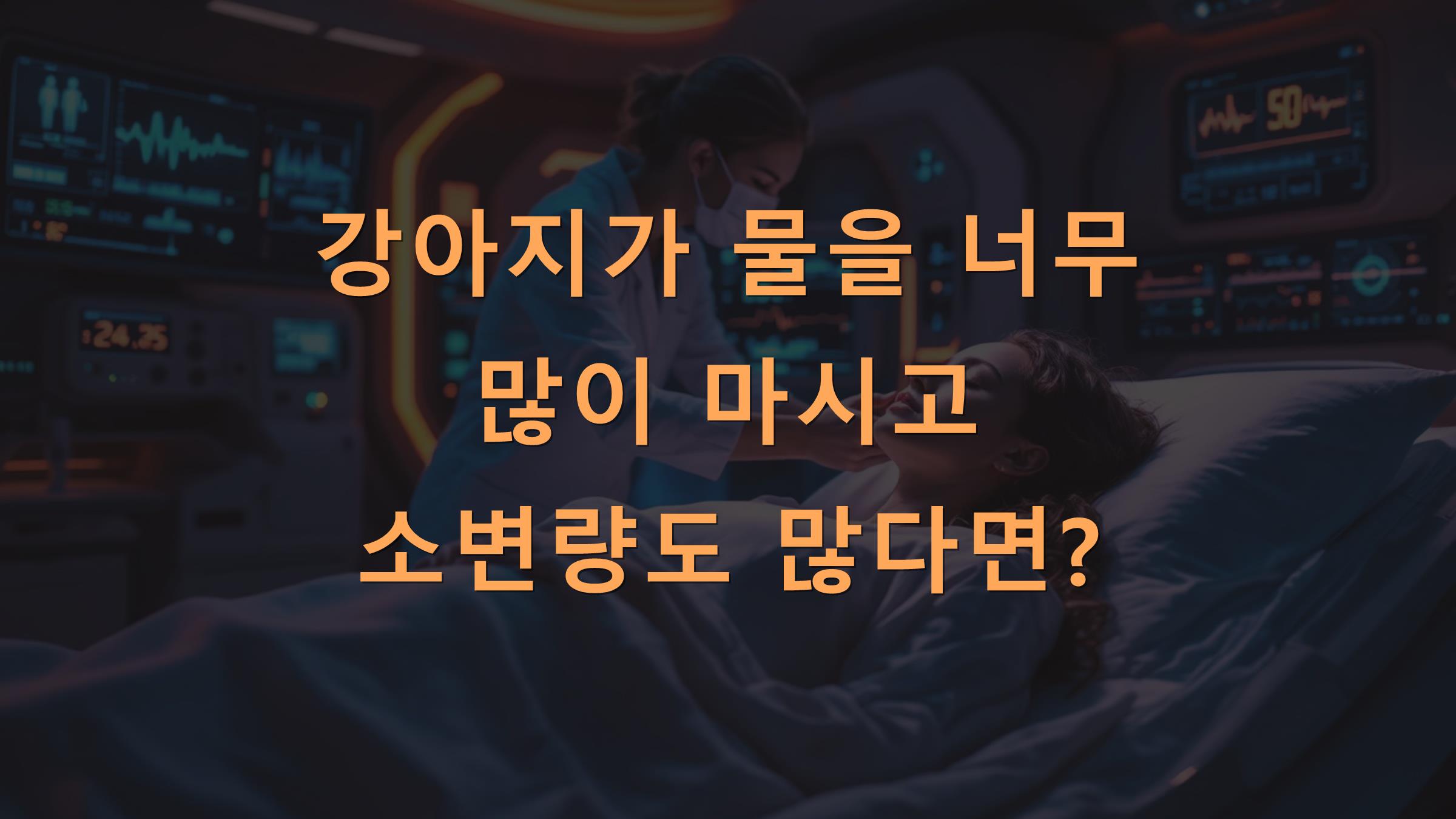 강아지가 물을 너무 많이 마시고 소변량도 많다면?