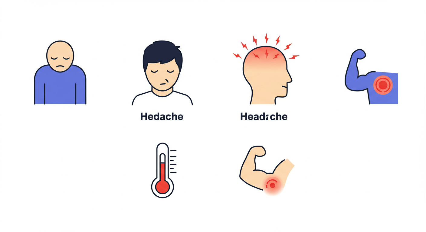 1. 40대에게 흔한 백신 부작용은 무엇인가?