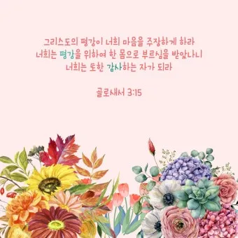 골로새서 3장 23절 묵상 - 무엇을 하든지 마음을 다하여 주께 하듯 하고_5