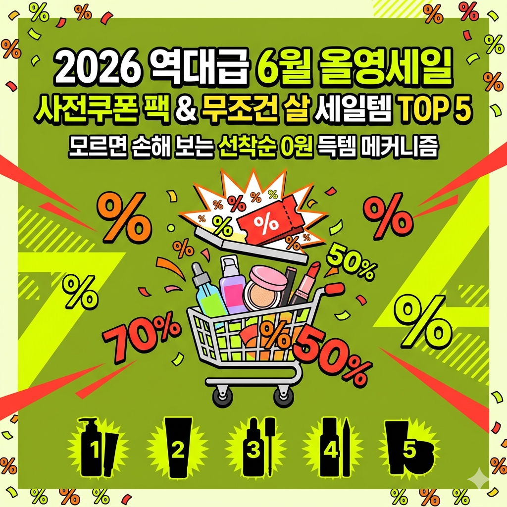 2026년 6월 올리브영 핫인기 세일 아이템 보러 가기
