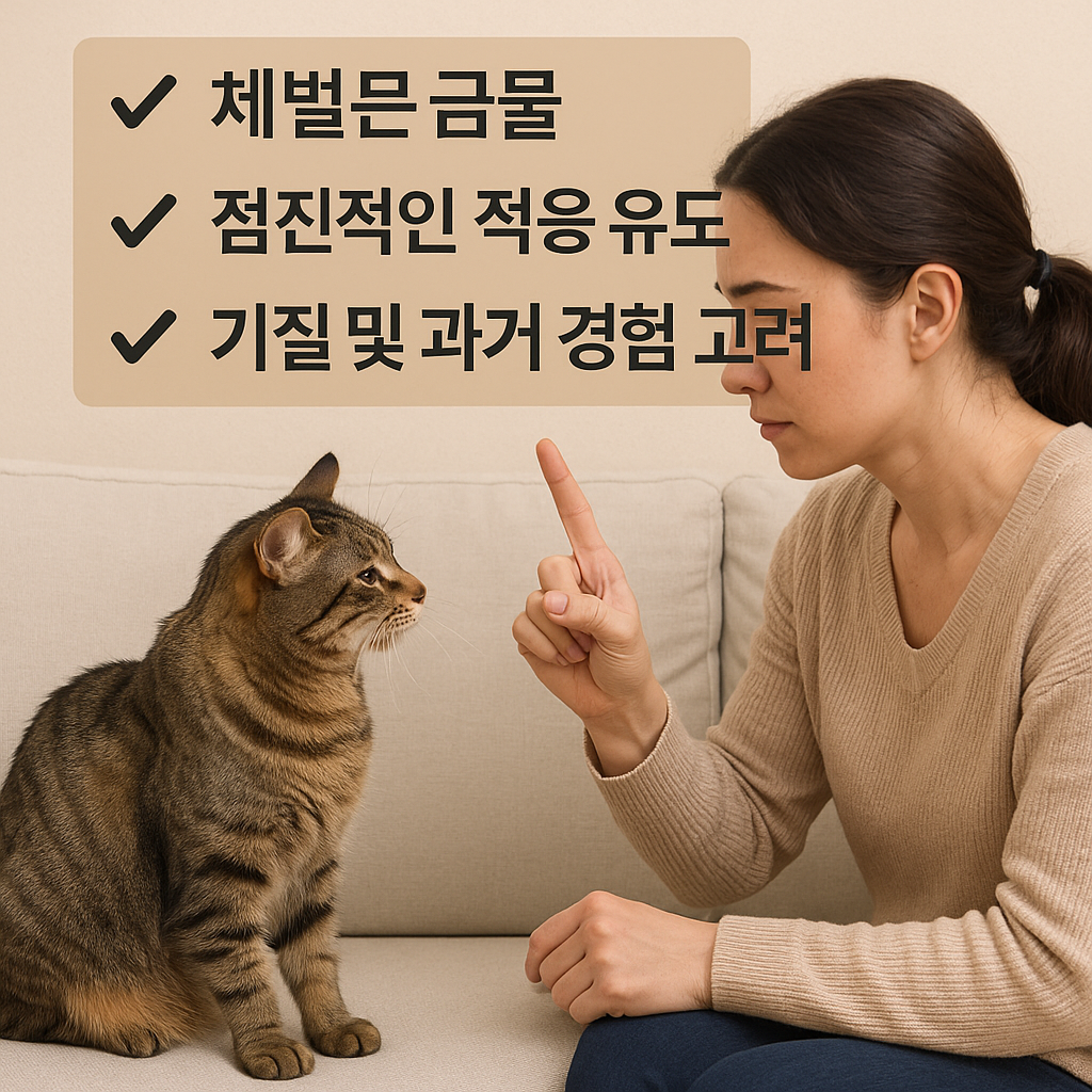 고양이 행동 교정 주의사항
