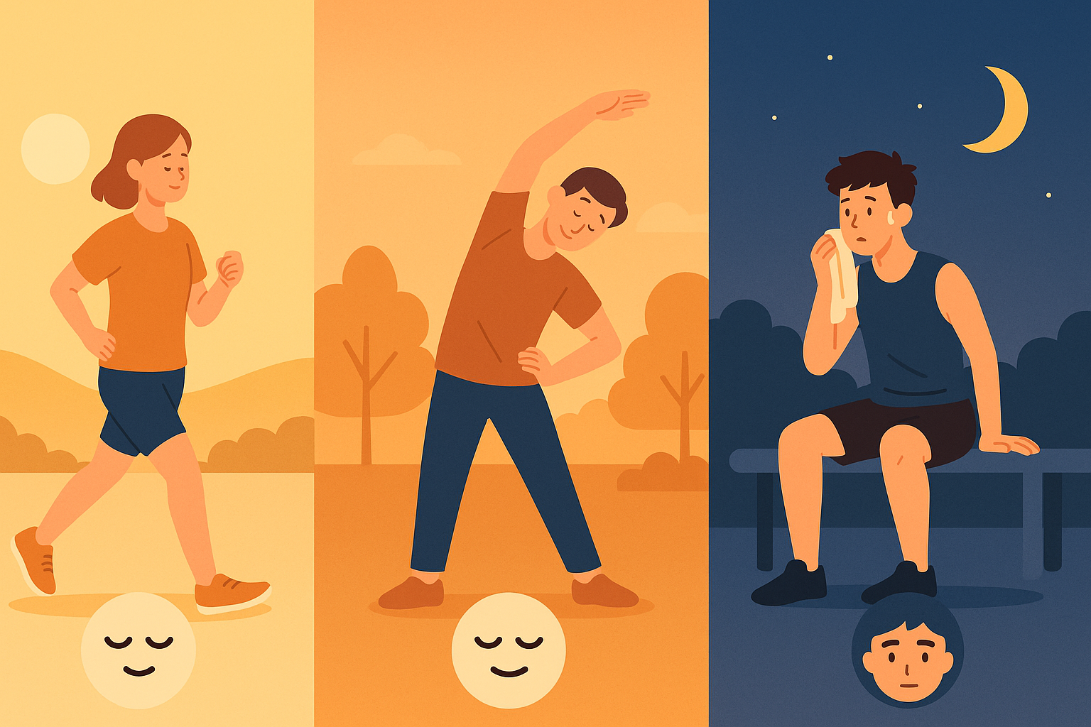 운동 후 수면의 질, 시간대에 따라 이렇게 달라집니다