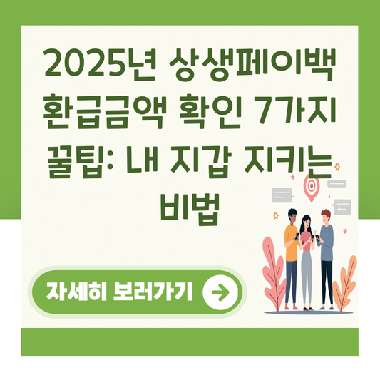 2025년 상생페이백 환급금액 확인 7가지 꿀팁: 내 지갑 지키는 비법 대표 이미지
