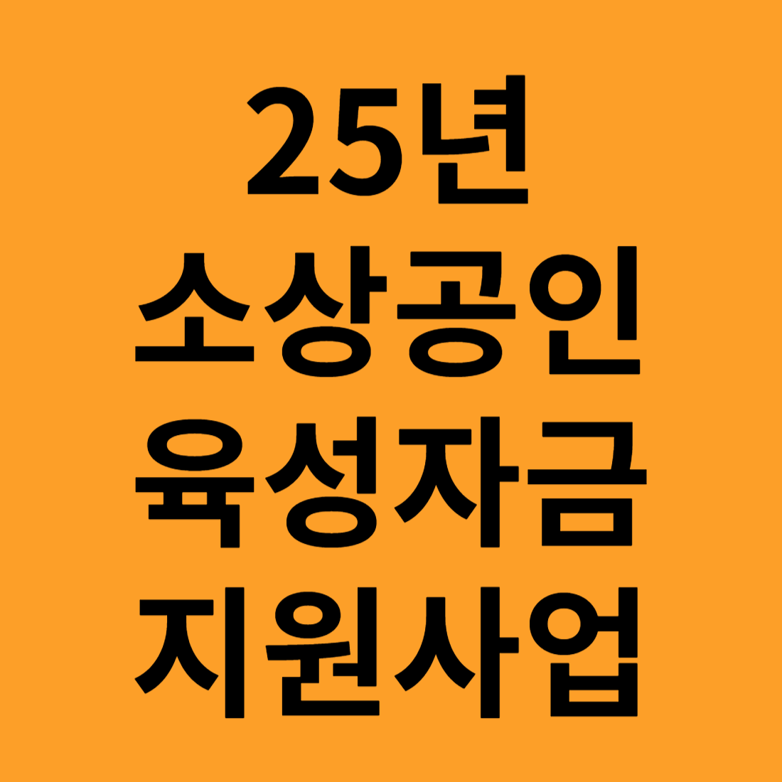 소상공인 육성자금 지원사업