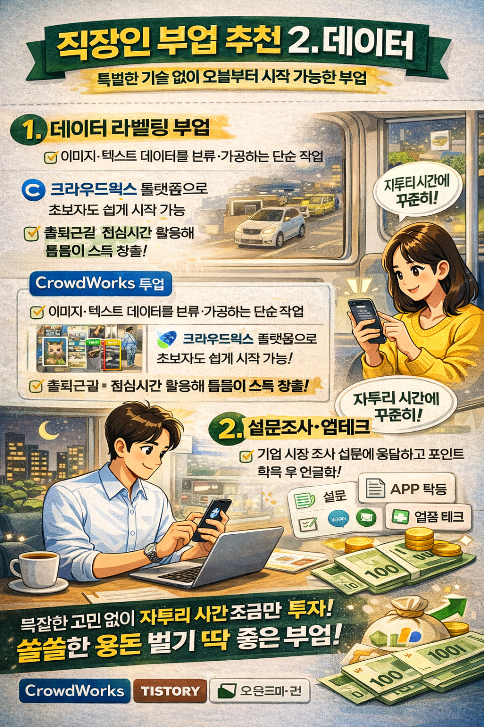 데이터 라벨링과 온라인 설문조사 참여