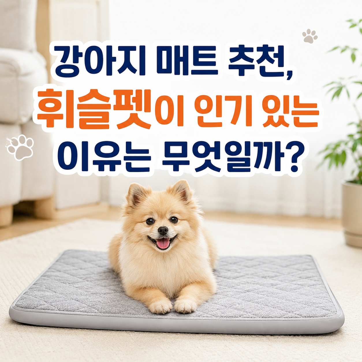 휘슬펫 강아지 매트