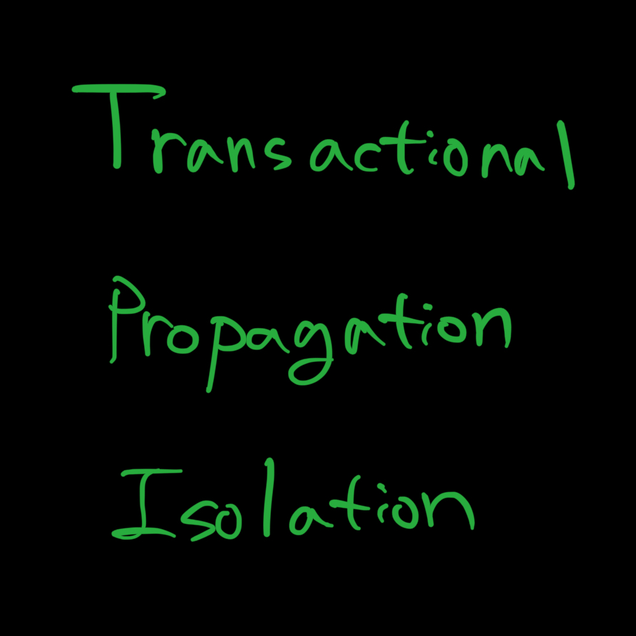 트랜잭셔널 처리 전파 고립