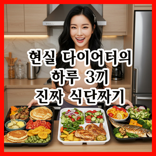 현실 다이어터의 하루 3끼 진짜 식단짜기
