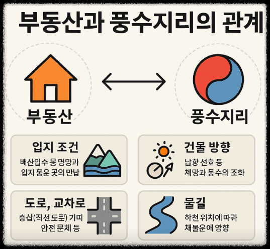 부동산과 풍수지리 관계 관련 이미지
