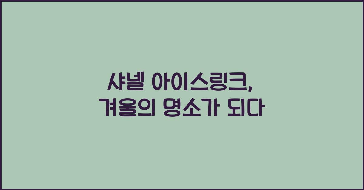 샤넬 아이스링크