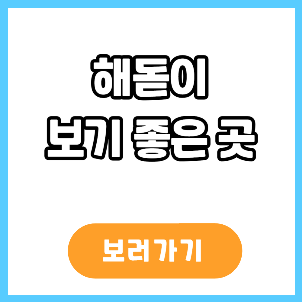 해돋이 보기 좋은 곳