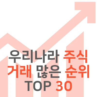 우리나라-주식-거래-많은-순위-TOP-30