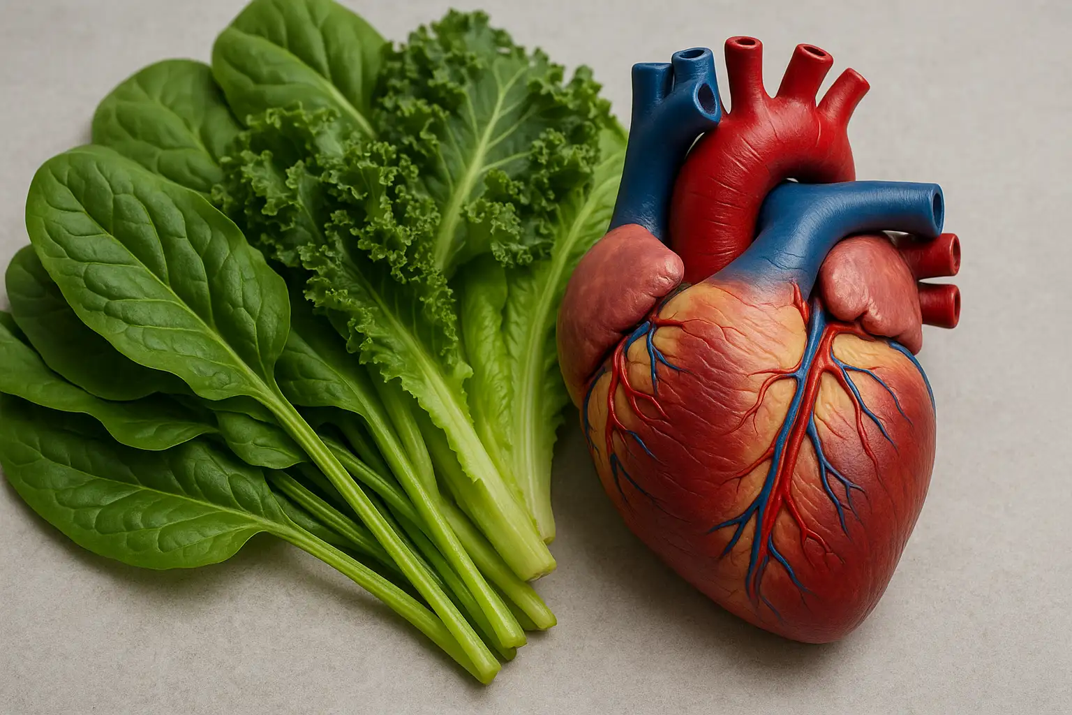 시금치와-케일-같은-초록잎-채소가-혈관을-깨끗하게-유지하고-심장-건강에-도움을-주는-모습을-상징적으로-표현한-이미지