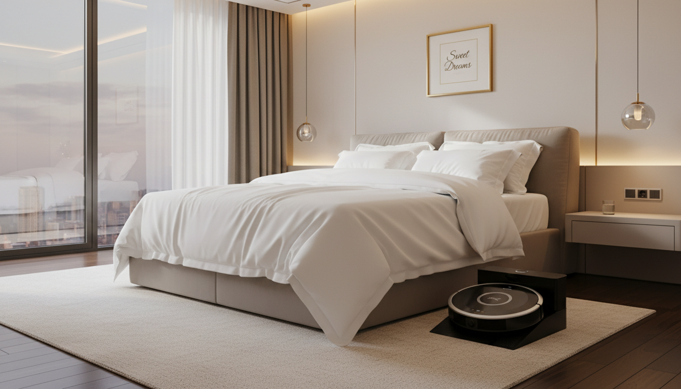 부모님의 편안한 수면과 관절 건강을 지켜주는 프리미엄 모션 베드와 자동 로봇청소기