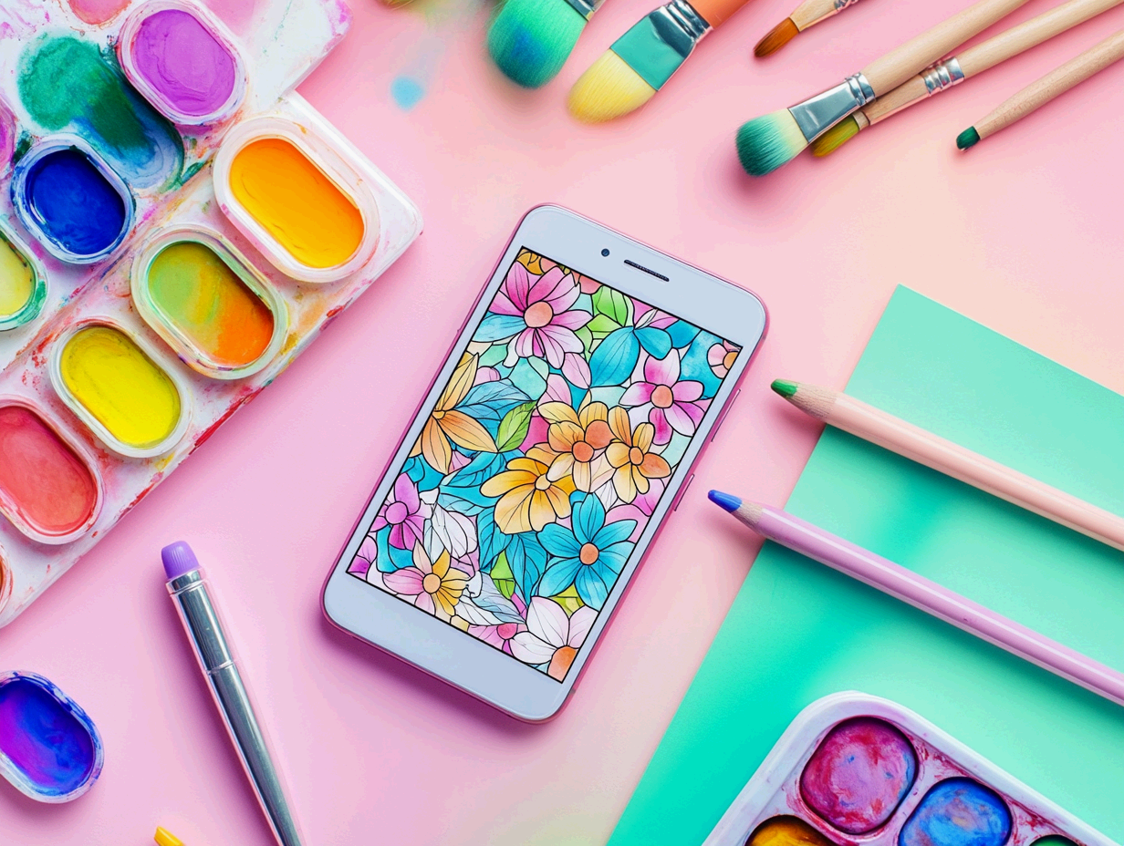 디지털로 즐기는 컬러링 게임 앱으로 어르신들이 마음의 안정을 찾는 방법