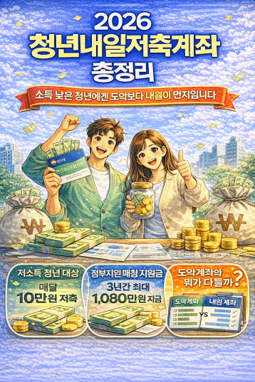 청년내일저축계좌 나도 가능? 자격·소득·지원혜택·신청방법