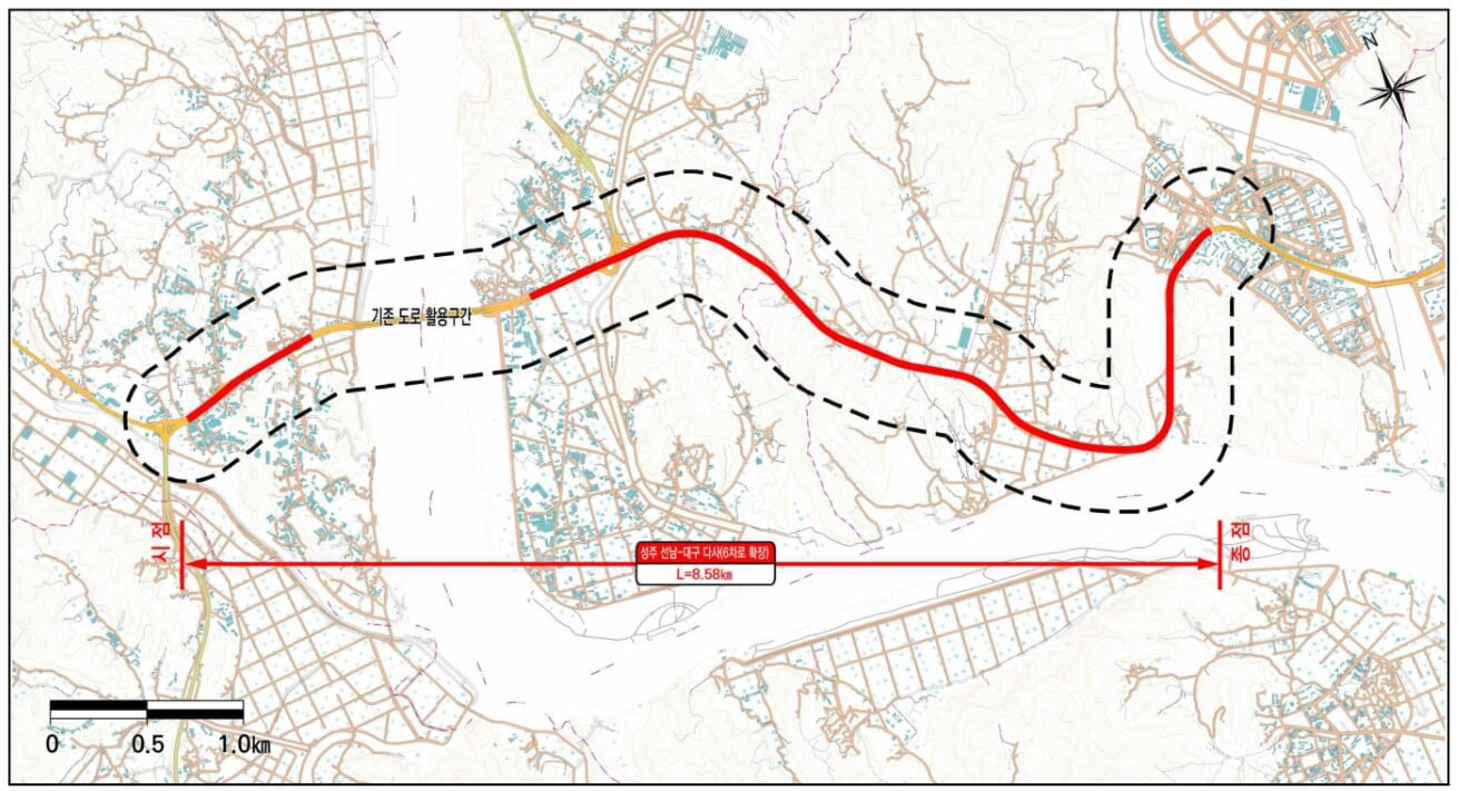 성주 선남 ~ 대구 다사 국도건설사업