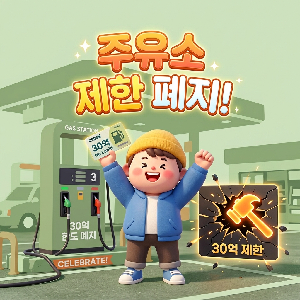 5월 1일부로 주유소 매출 제한이 폐지되어 환호하는 캐릭터 썸네일