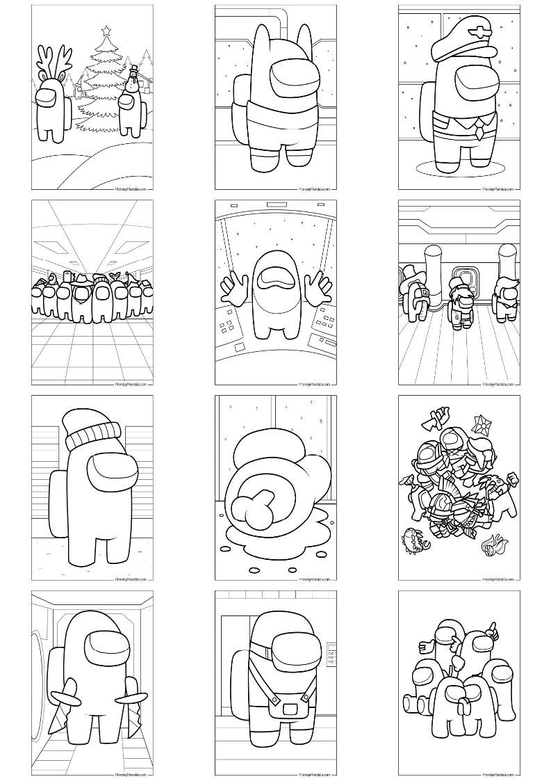 어몽어스 색칠공부 도안