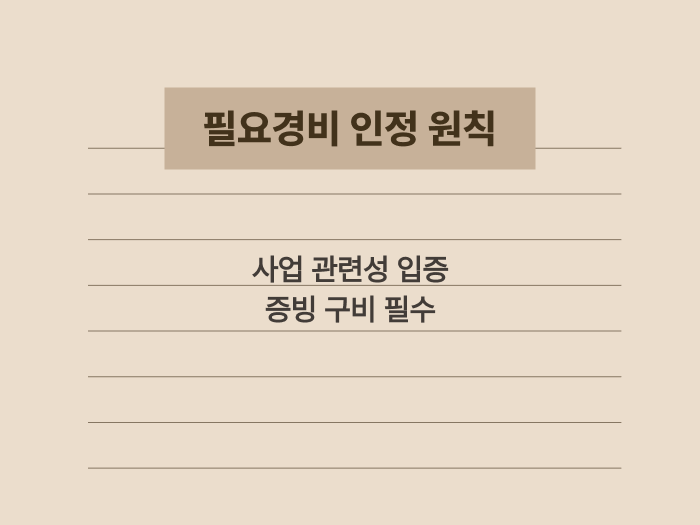 종합소득세 경비 인정을 위한 사업성 판단과 증빙 종류 요약 카드