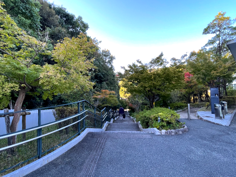 규슈국립박물관에서 천만궁 내려가는 계단