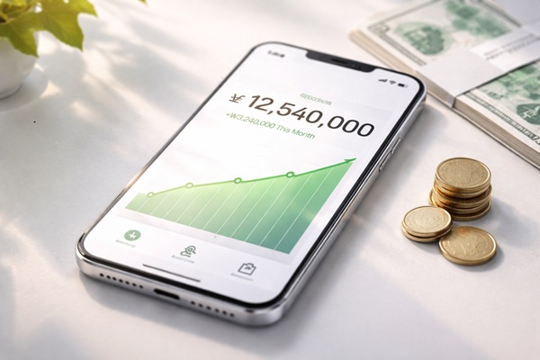 은행 잔고 성장 이미지