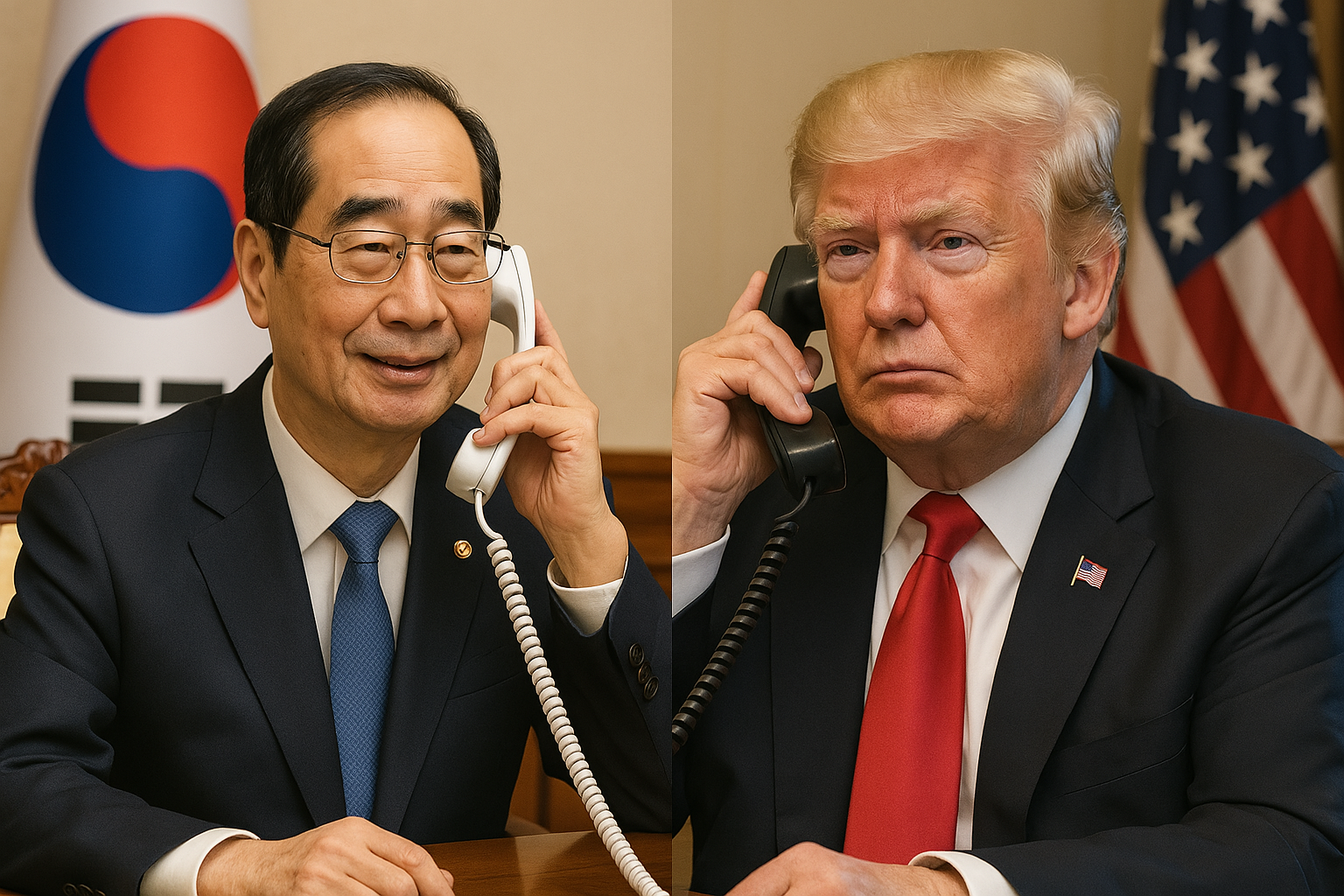 트럼프, 한덕수와 극적 통화! 관세&middot;방위비 폭탄 재협상 임박?