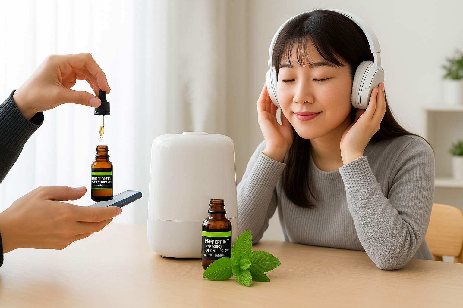 페퍼민트 향을 맡으며 음악감상으로 감정관리중