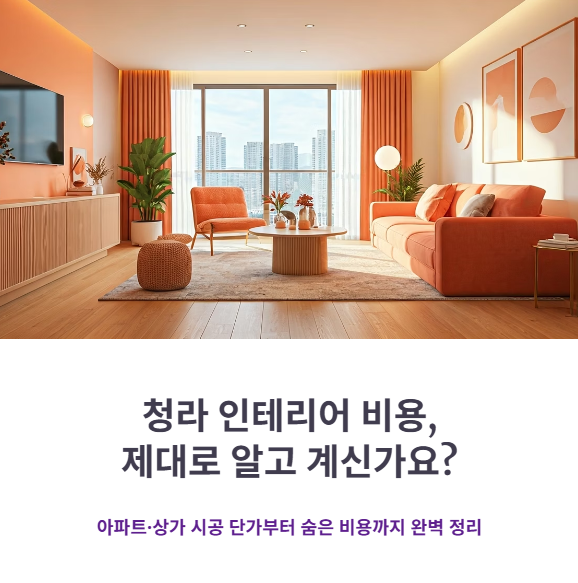 청라인테리어 비용 총정리 (아파트, 상가, 리모델링 비교)