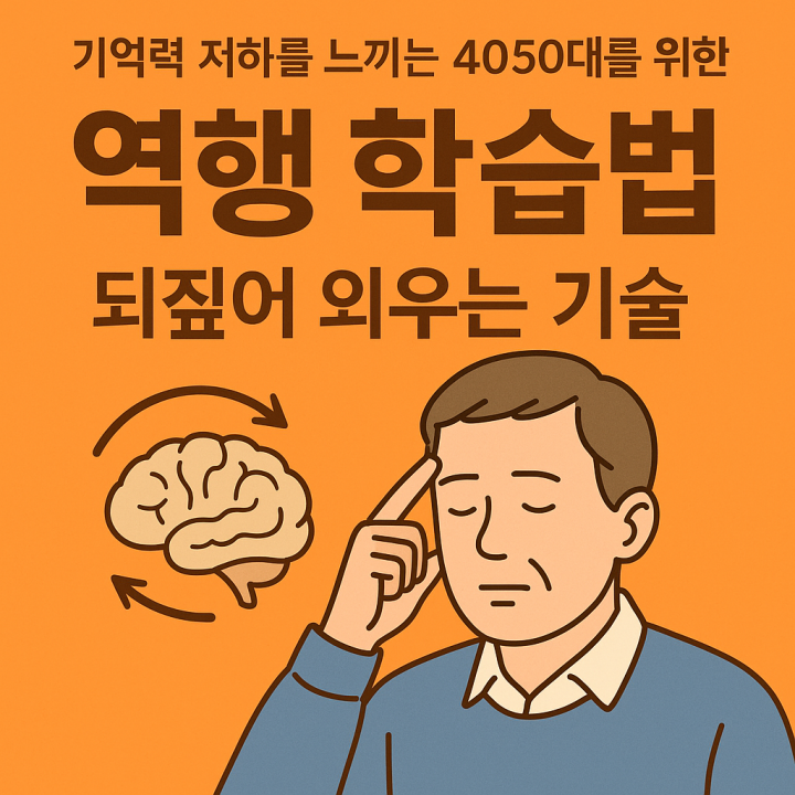 기억력 저하를 느끼는 4050대를 위한 역행 학습법 &ndash; 되짚어 외우는 기술