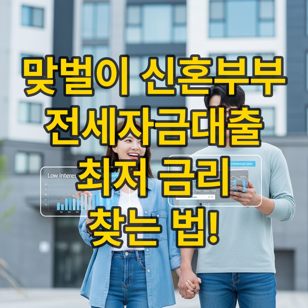 타이틀이미지_맞벌이 신혼부부를 위한 전세자금대출 최저 금리 비교 및 신청 전략