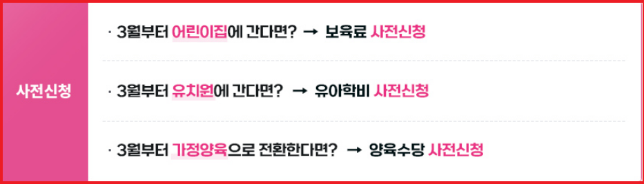 2024년-영유아-보육서비스(보육료, 유아학비, 양육수당)-사전신청-신청방법-안내