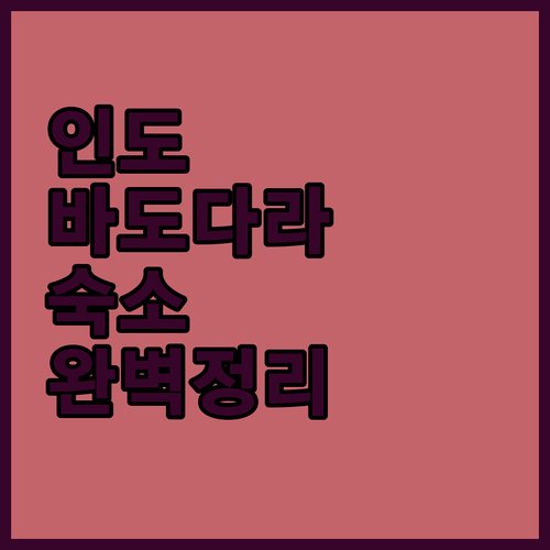 인도 바도다라 출장 가족여행 숙소 추..