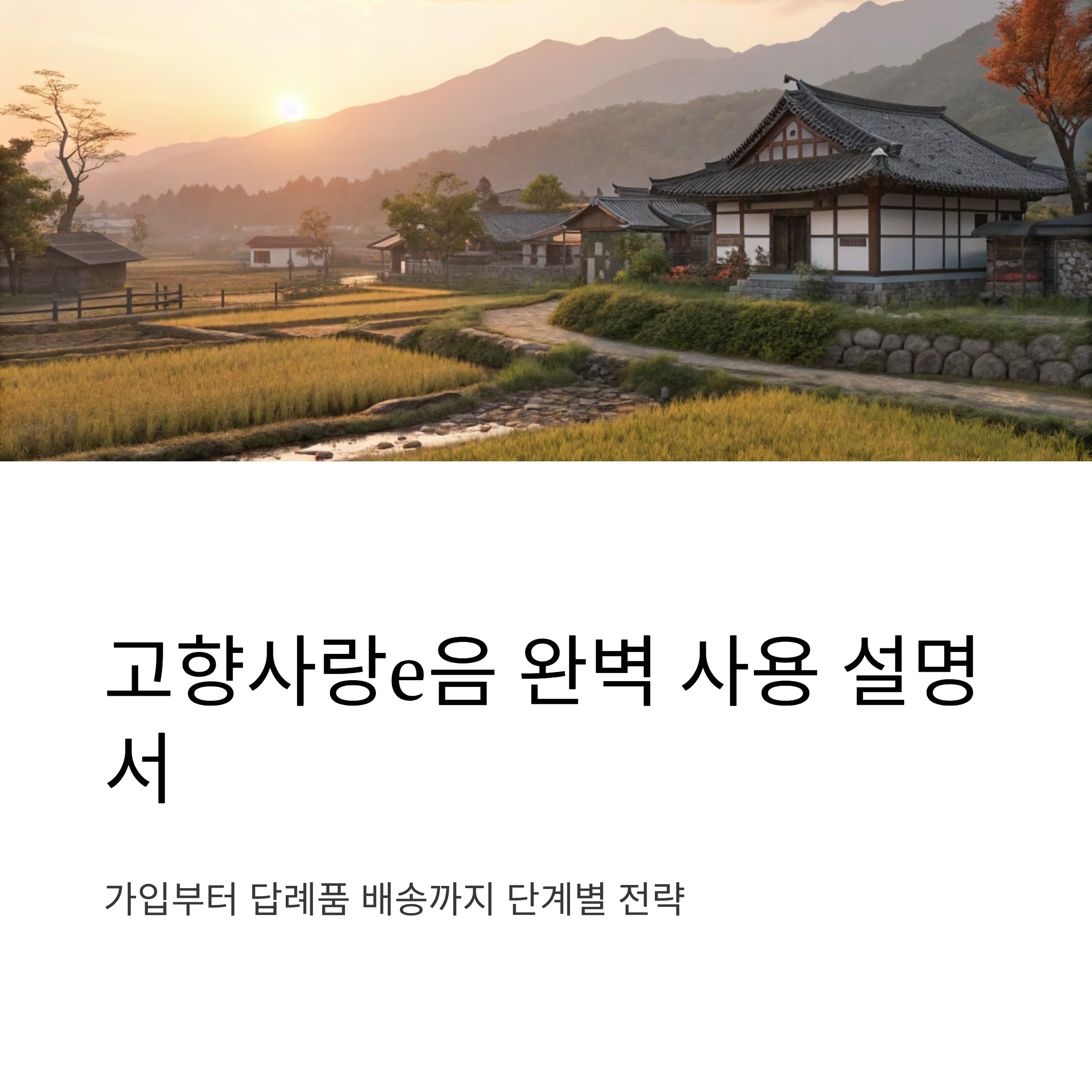 고향사랑 e음 알아보기
