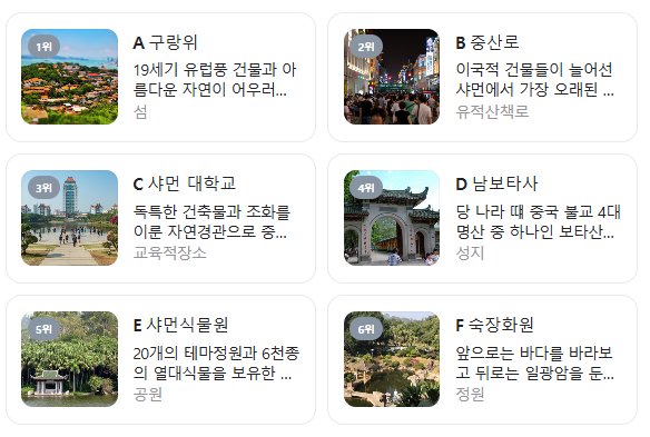 중국 샤먼 7월 날씨 옷차림 추천 여행지