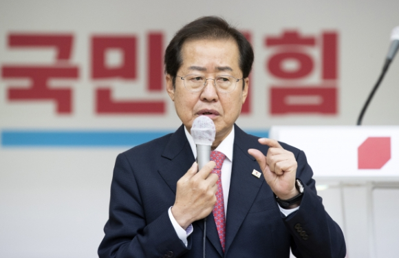 홍준표 대구시장이 국회에서 열린 국민의힘 행사에서 발언하고 있다. [사진=국회사진기자단]
