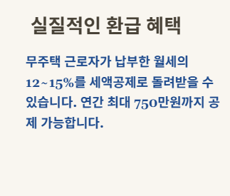 월세공제 기본개념