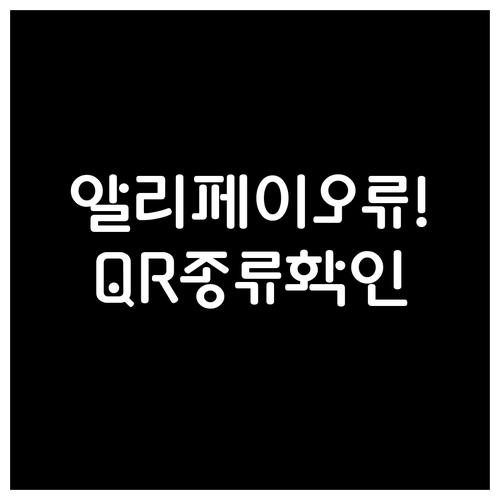 알리페이 결제 안 될 때, 가게 QR..
