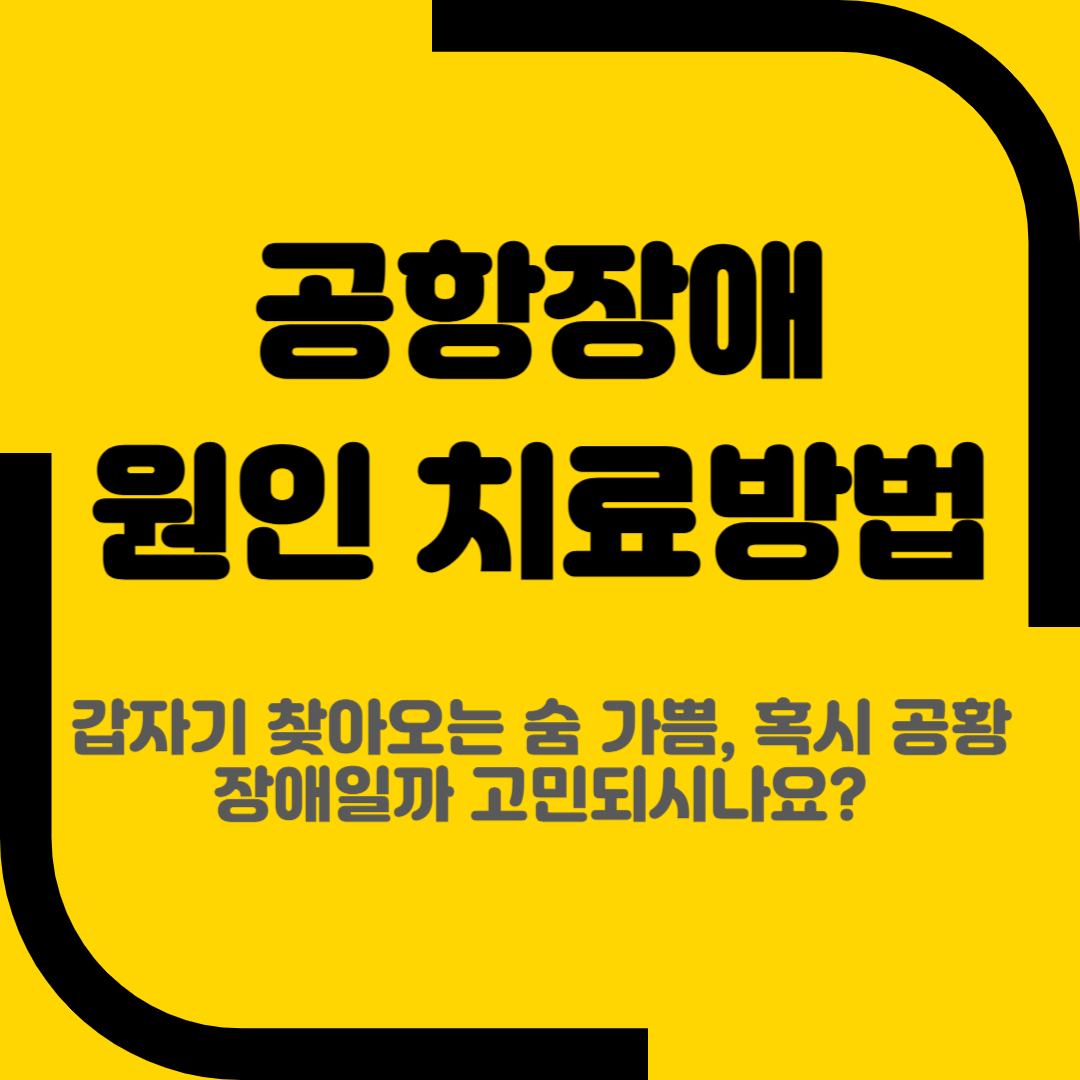 공항장애 원인 치료방법