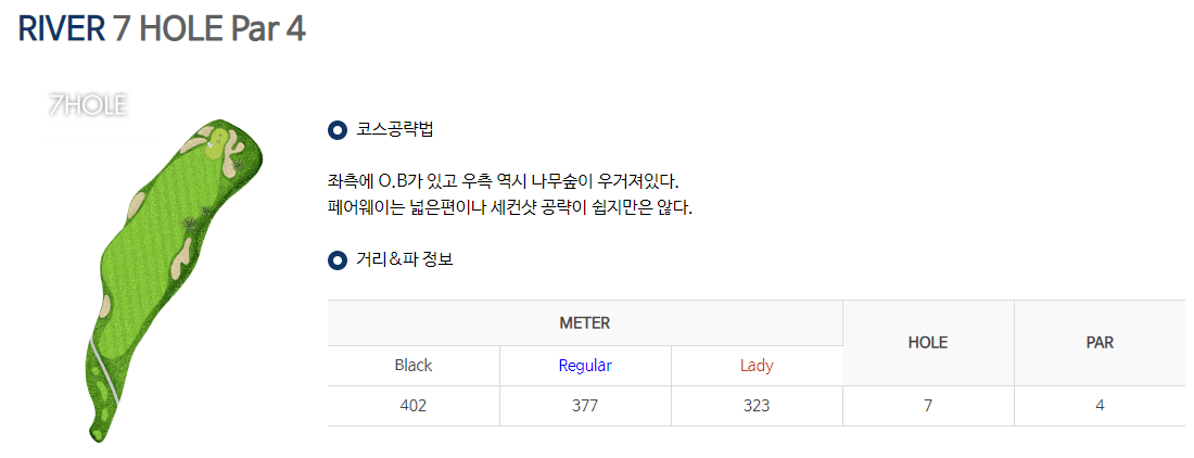 샤인빌파크 컨트리클럽 리버코스 7