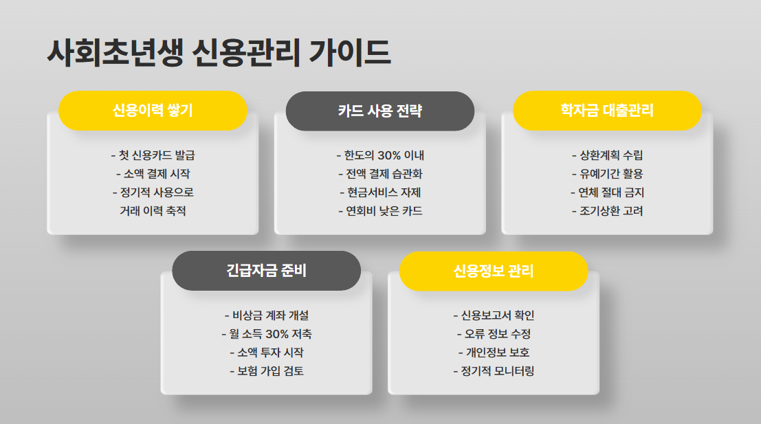 사회초년생 신용관리 가이드