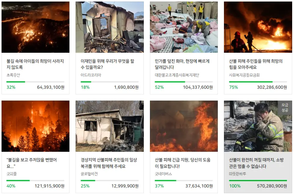 네이버 해피빈 사이트 화면