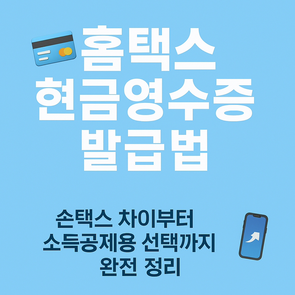 홈택스 현금영수증 발급법