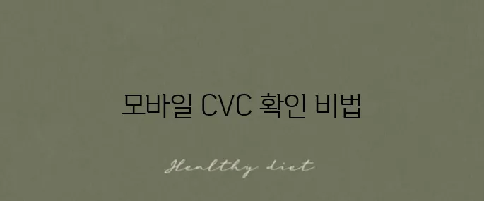 하나카드 카드번호 조회 모바일로 간편하게 CVC 확인하는 방법!
