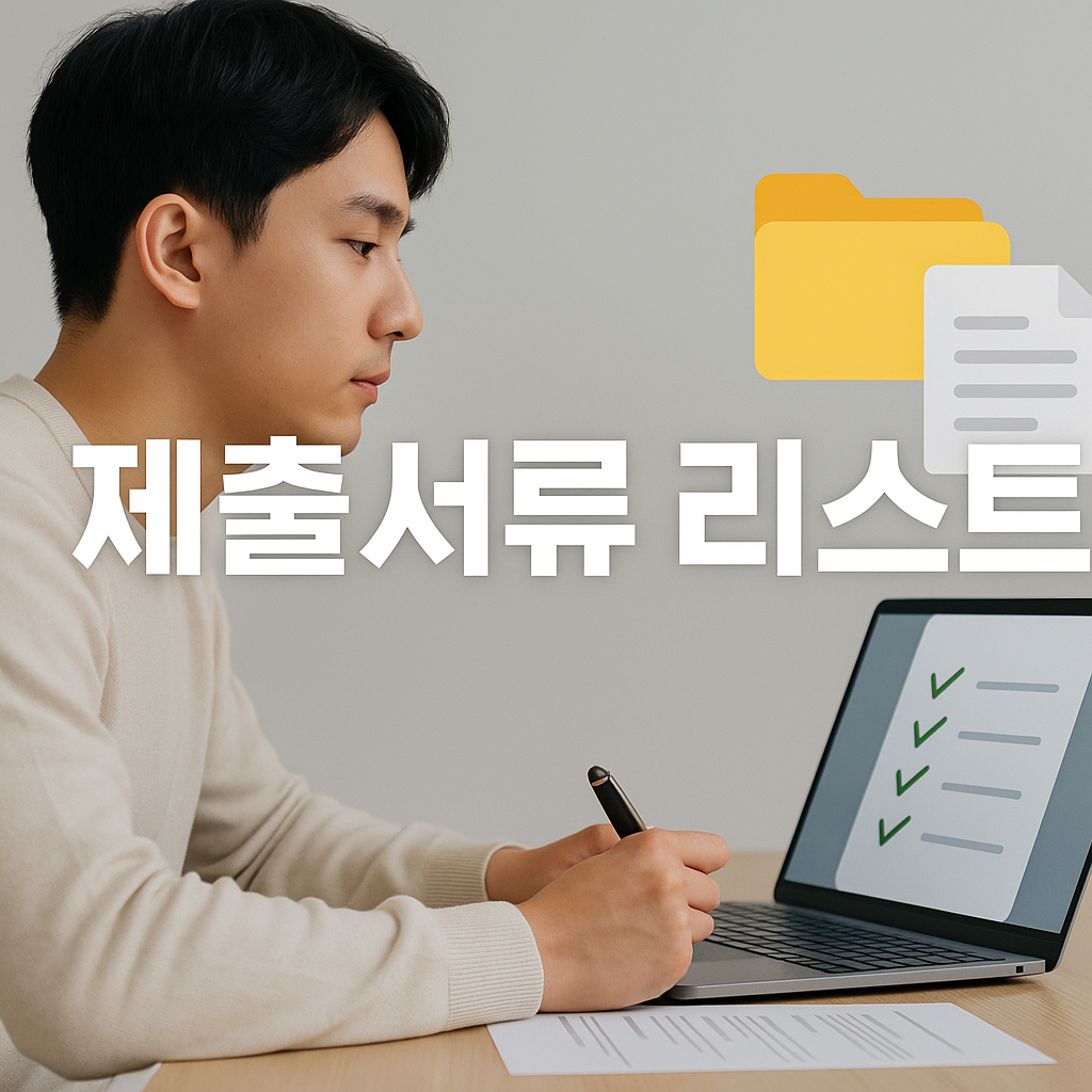 청년수당 제출서류 리스트
