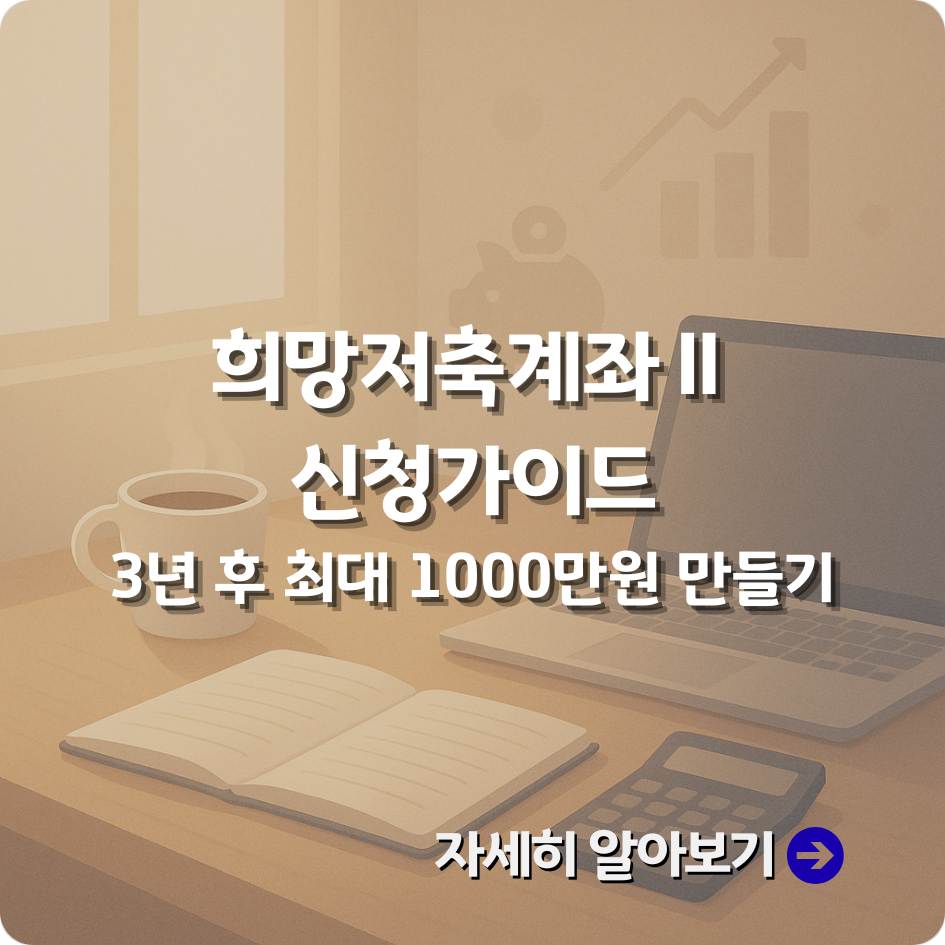 희망저축계좌2 신청서류와 절차를 한눈에 정리한 2025 정부지원 제도 안내 이미지