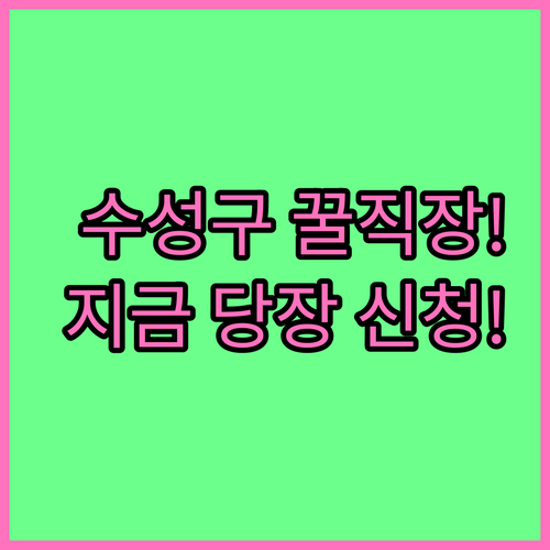 대구 수성구 어르신 일자리 신청 및 ..