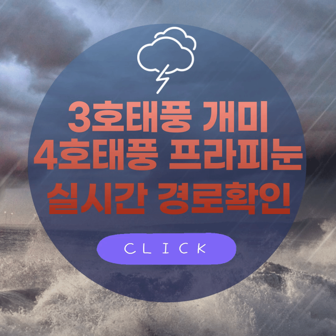 2024년 3호 태풍 개미 실시간 경로 확인! 한반도 상륙 가능성은?
